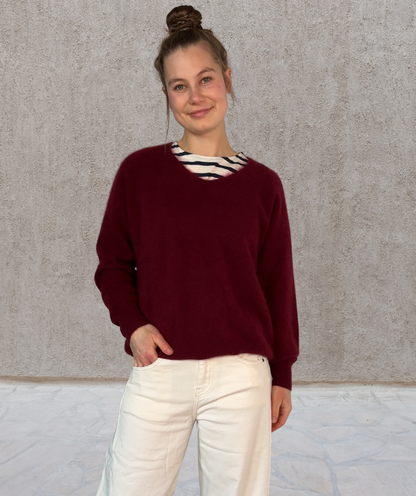 Kaschmirpullover "Bordeaux"