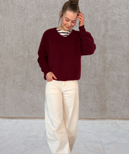 Kaschmirpullover "Bordeaux"