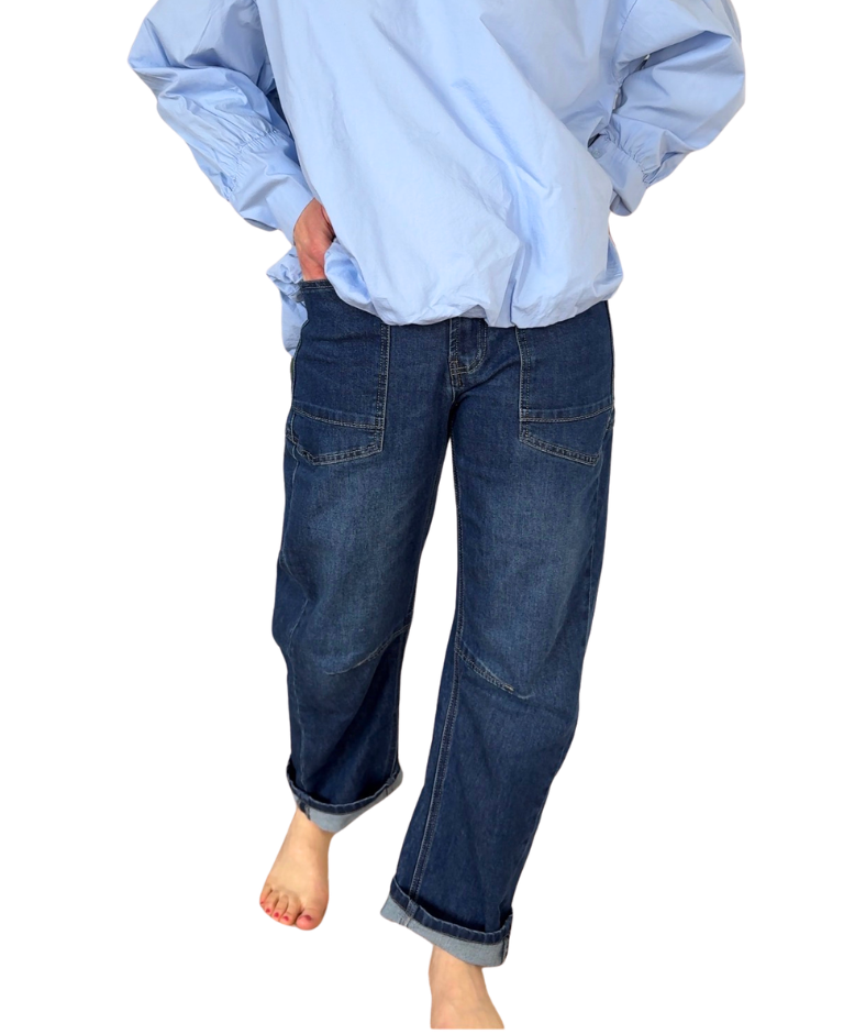 Jeans navyblau washed