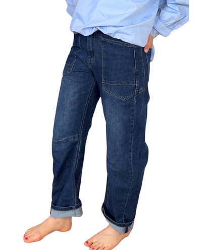 Jeans navyblau washed