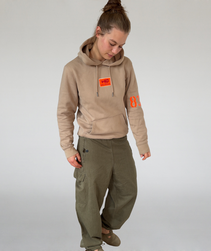 Hoodie cappuccino beige "salty lifestyle"