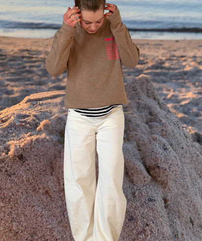 Frenchterry Sweatshirt Cappuccino-Braun "Meerdefinition"