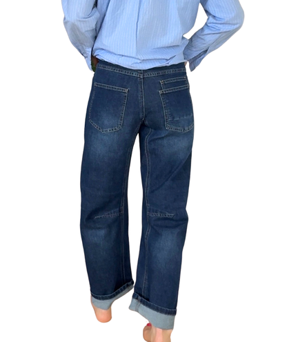 Jeans navyblau washed