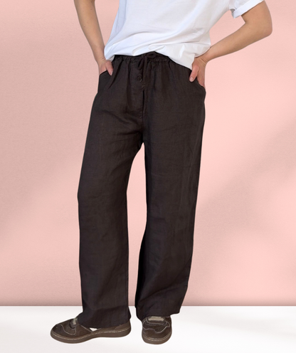 Leinenhose Braun