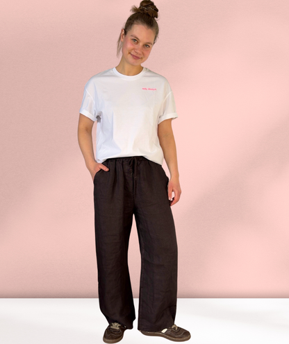 Leinenhose Braun