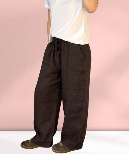 Leinenhose Braun