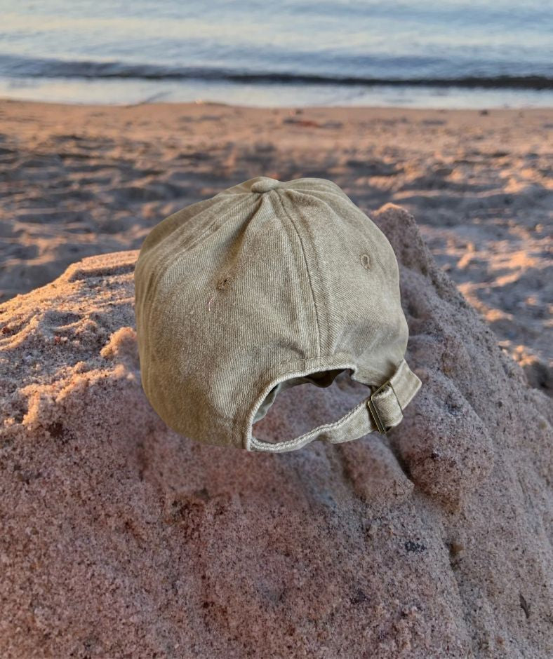 Cap "Herz" verwaschenes Khaki / olivgrün