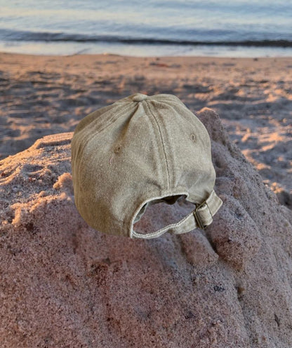 Cap "Herz" verwaschenes Khaki / olivgrün