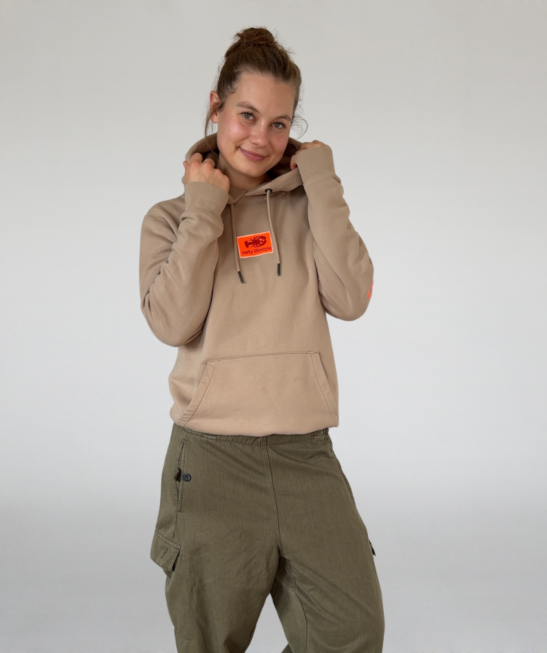 Hoodie cappuccino beige "salty lifestyle"