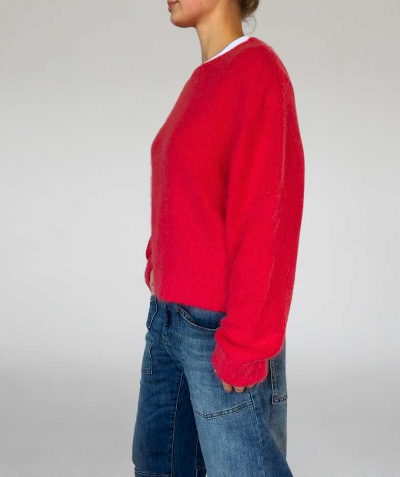 Strickpullover boxy rot