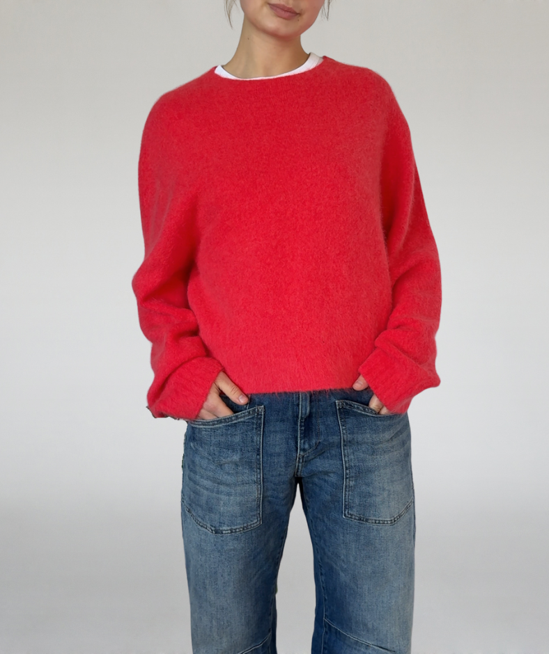 Strickpullover boxy rot