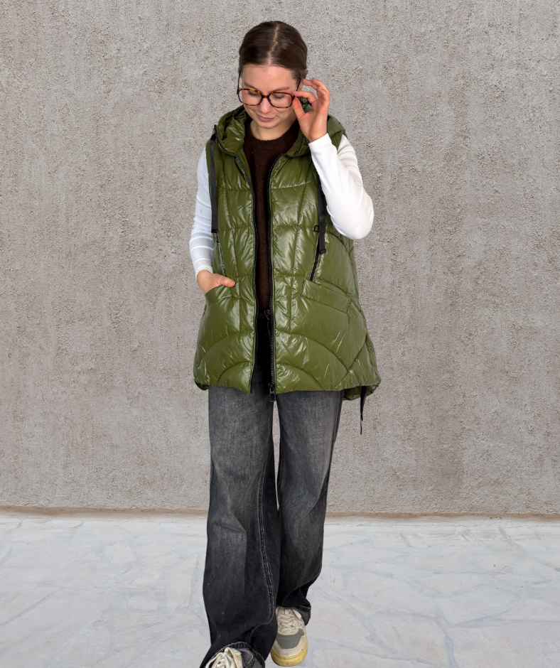Puffer Weste Grün