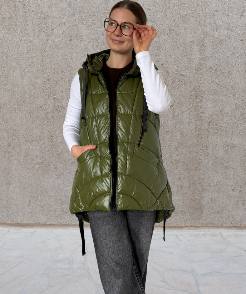Puffer Weste Grün