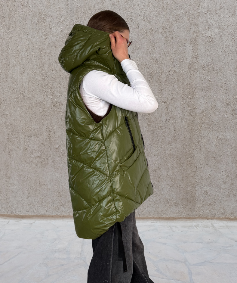 Puffer Weste Grün