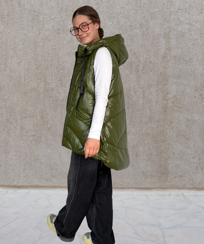Puffer Weste Grün