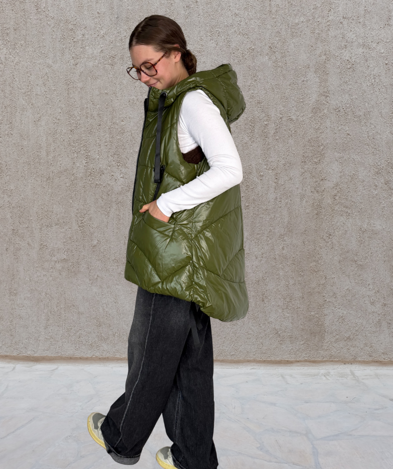 Puffer Weste Grün