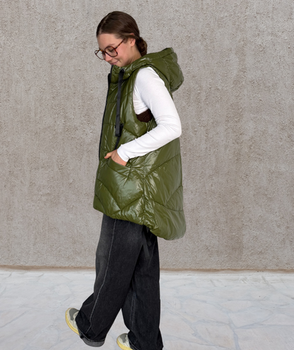 Puffer Weste Grün