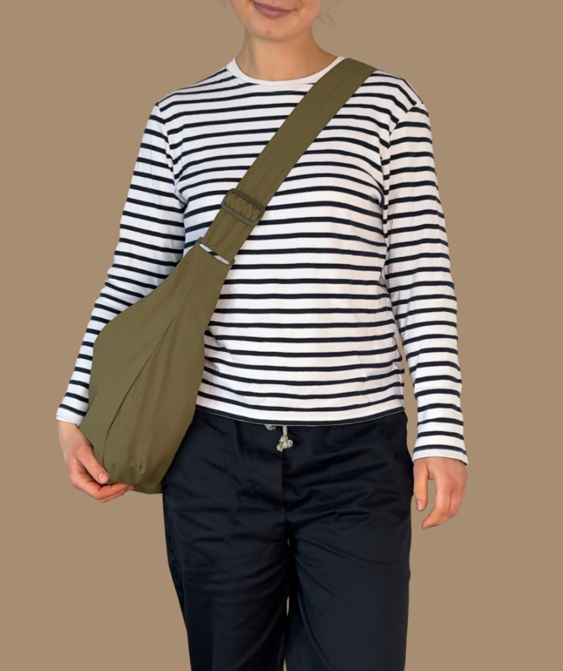 Crossbodybag Khaki "Fisch Gelb"