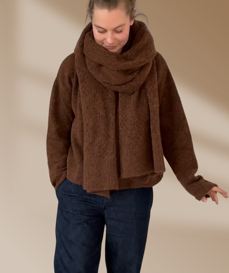 Strickschal "Schokobraun"
