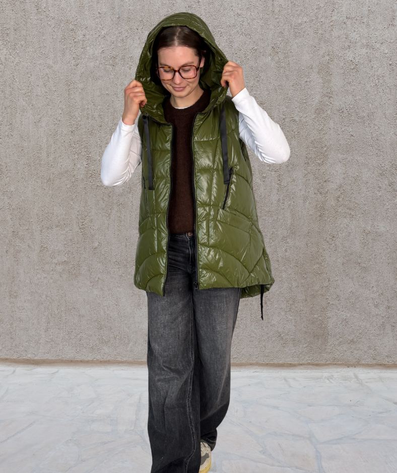Puffer Weste Grün