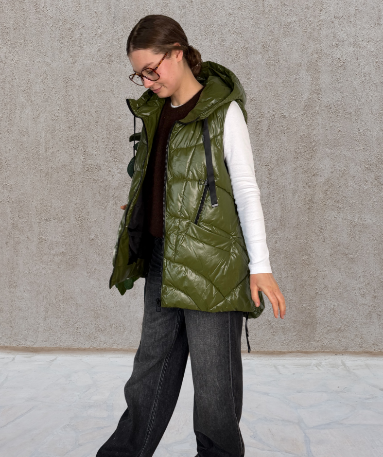 Puffer Weste Grün