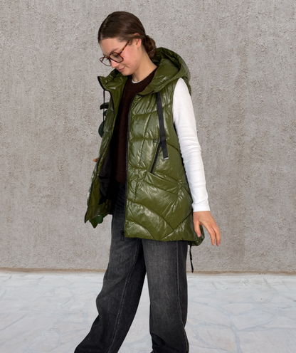 Puffer Weste Grün