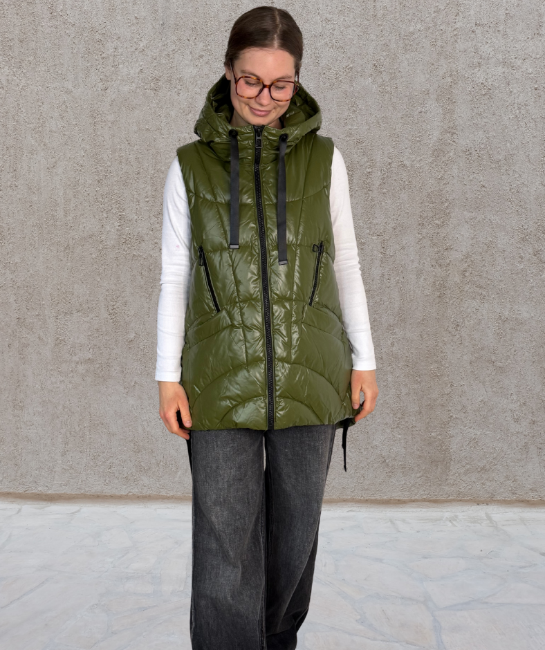Puffer Weste Grün