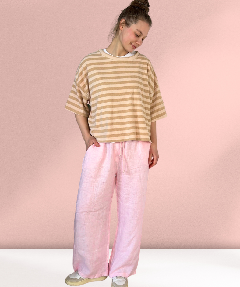 Leinenhose Rosa