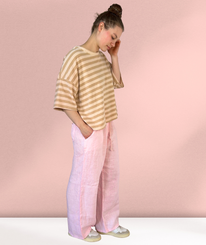 Leinenhose Rosa