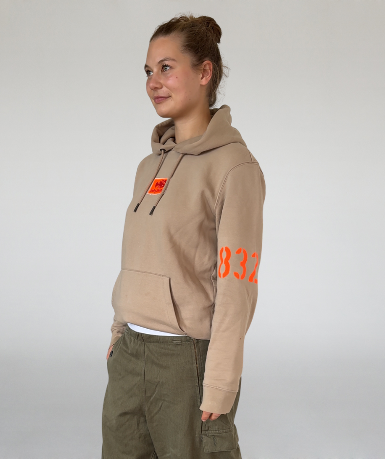 Hoodie cappuccino beige "salty lifestyle"