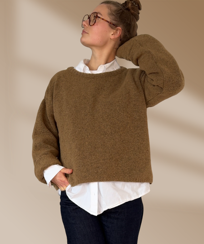 Strickpullover "Cappuccino Braun"