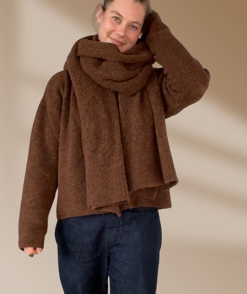 Strickschal "Schokobraun"
