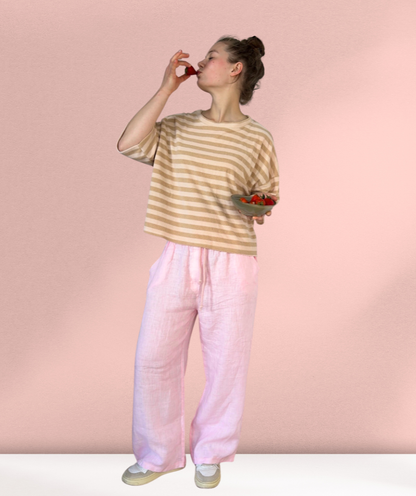 Leinenhose Rosa