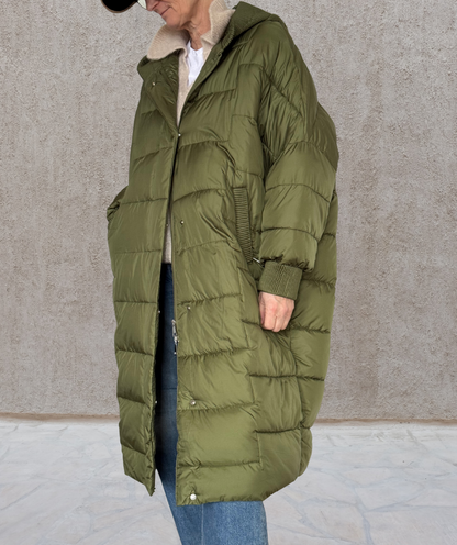 Puffer Parka oversized Grün "Puffer Coat"