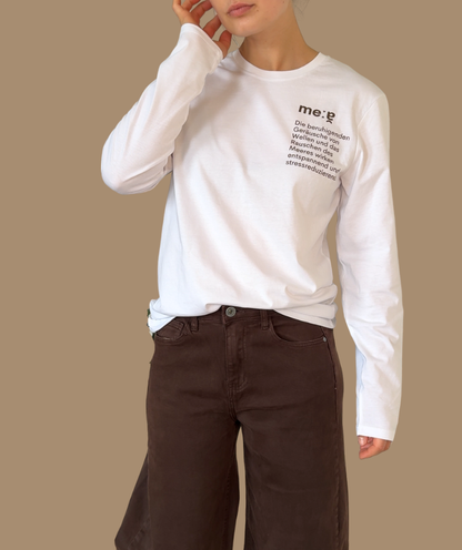 Langarmshirt weiß "meer"