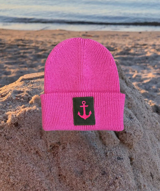 Strickmütze Pink "Anker"