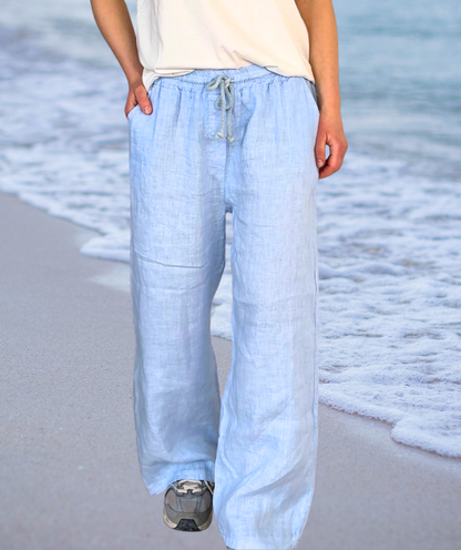 Leinenhose Hellblau