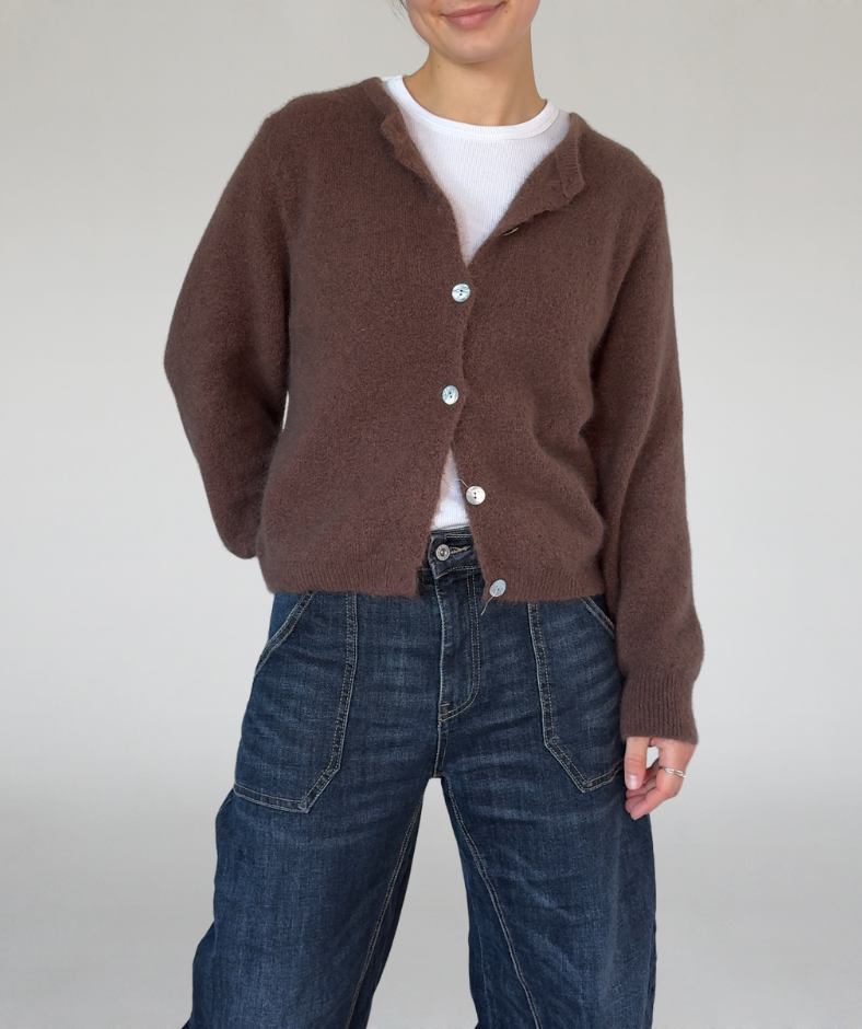 Strickjacke braun