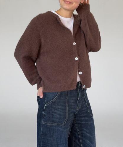 Strickjacke braun