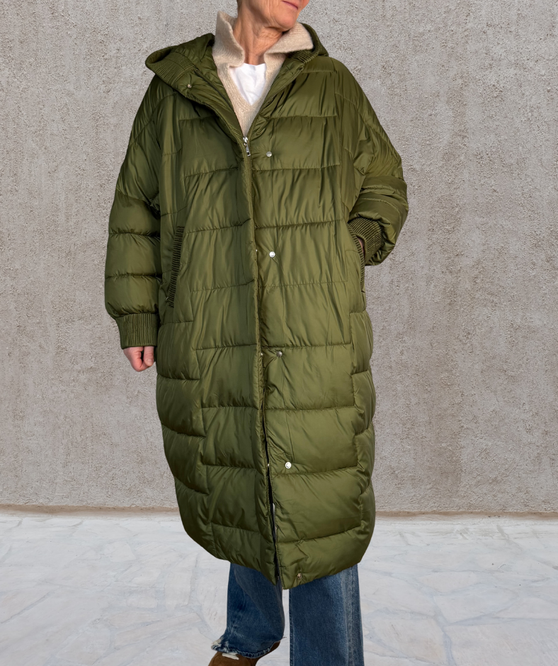 Puffer Parka oversized Grün "Puffer Coat"