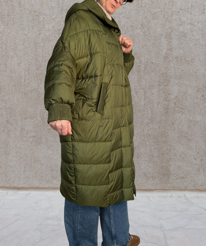 Puffer Parka oversized Grün "Puffer Coat"