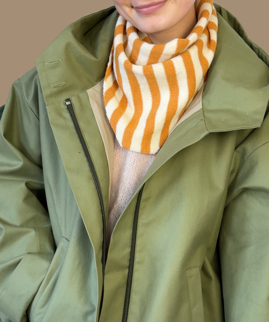 Dreieckstuch Gestreift "Gelb-Creme"