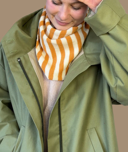 Dreieckstuch Gestreift "Gelb-Creme"