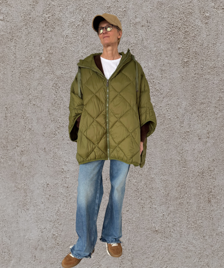 gesteppter Poncho / Puffer-poncho