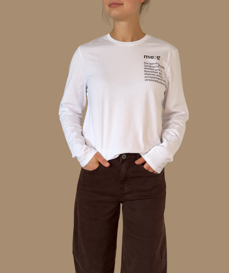 Langarmshirt weiß "meer"