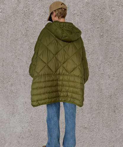 gesteppter Poncho / Puffer-poncho
