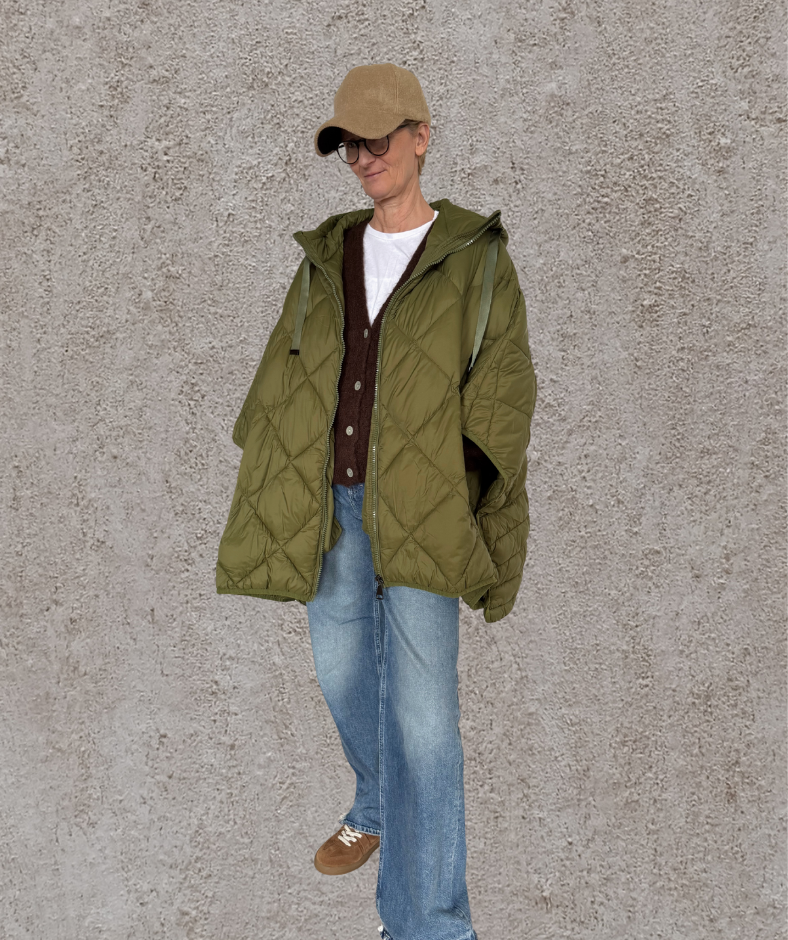 gesteppter Poncho / Puffer-poncho