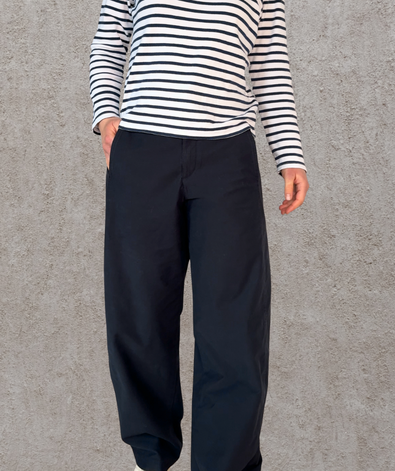 Barrel Leg Hose "Navyblau"