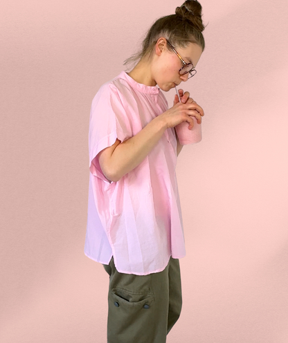 Bluse Kurzarm Rosa