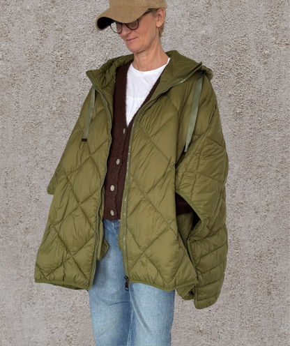 gesteppter Poncho / Puffer-poncho